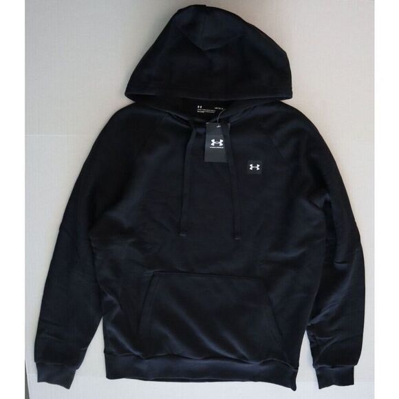 Under Armour 1357092-001 Men's Sz Large Black UA Rival Fleece LC Logo Hoodie - Picture 8 of 9
